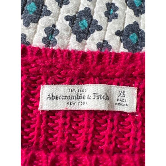 Abercrombie & Fitch Loose Knit Long Sleeve Hot Pink Sweater Size: XS - Picture 8 of 10